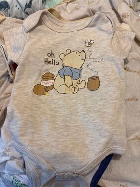Beige Winnie the Pooh Graphic Baby Bodysuit - Oh Hello